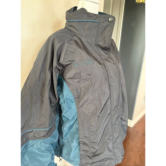 Vintage 90’s Columbia Bugaboo Ski SnowJacket Women’s M Two-Tone Teal Black - Picture 6 of 8
